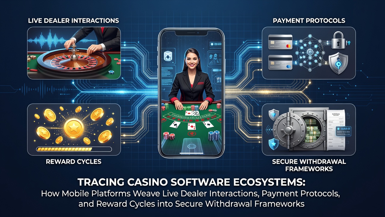Mobile Casino-Software-Ökosysteme mit Live-Dealer-Integration und Zahlungsprotokollen