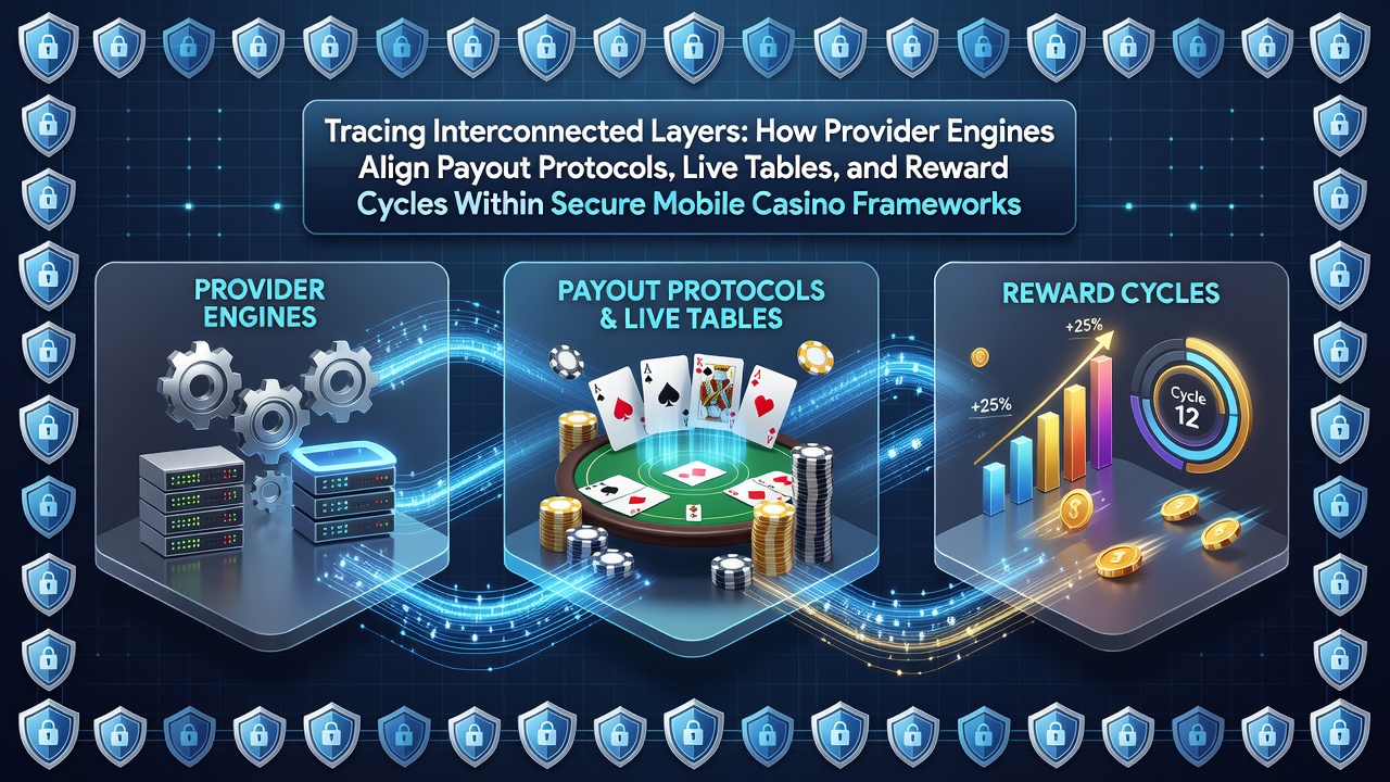 Darstellung vernetzter Anbieter-Engines in mobilen Casino-Systemen mit Fokus auf Protokolle und Sicherheitsmechanismen