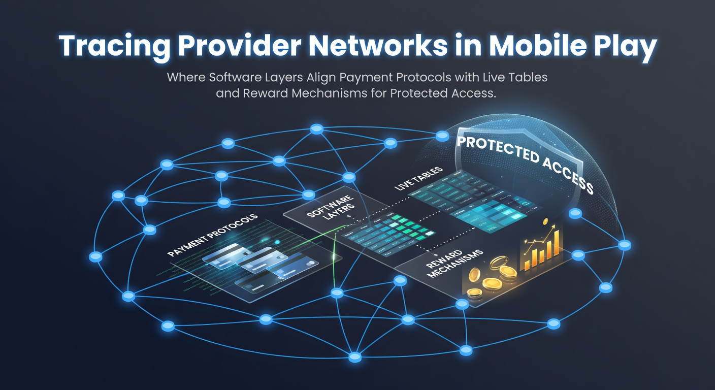 Darstellung von Software-Netzwerken in mobilen Casino-Plattformen mit Live-Tischen und Zahlungssystemen