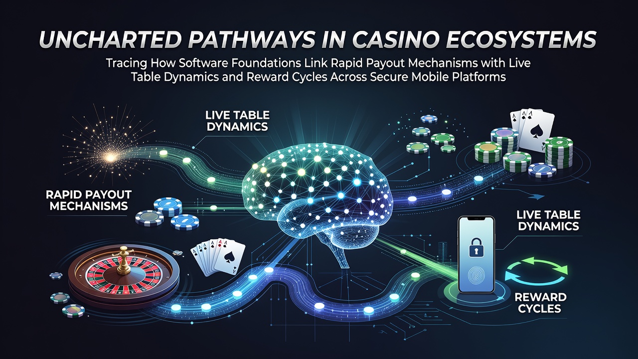 Darstellung der Software-Verbindungen zwischen Auszahlungsprotokollen und mobilen Live-Tischen in Casino-Ökosystemen